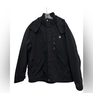 Carhartt Shoreline Black Waterproof Breathable Jacket Size Medium